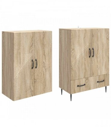 vidaXL Cabinet Set 2 pcs Engineered Wood