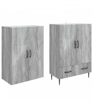vidaXL Cabinet Set 2 pcs Engineered Wood