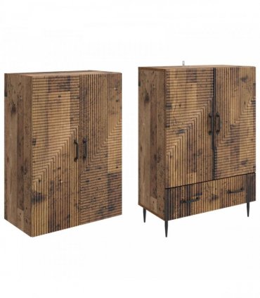 vidaXL Cabinet Set 2 pcs Engineered Wood