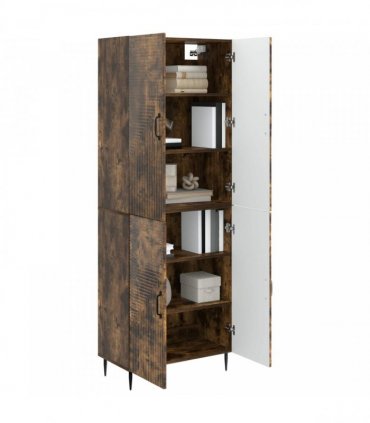 vidaXL Cabinet Set 2 pcs Smoked Oak Engineered Wood