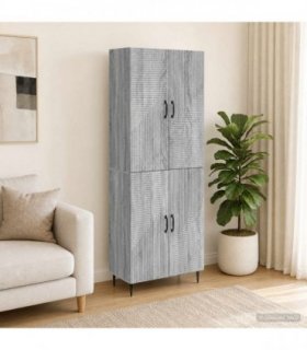vidaXL Cabinet Set 2 pcs Grey Sonoma Engineered Wood