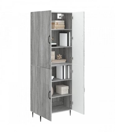 vidaXL Cabinet Set 2 pcs Grey Sonoma Engineered Wood