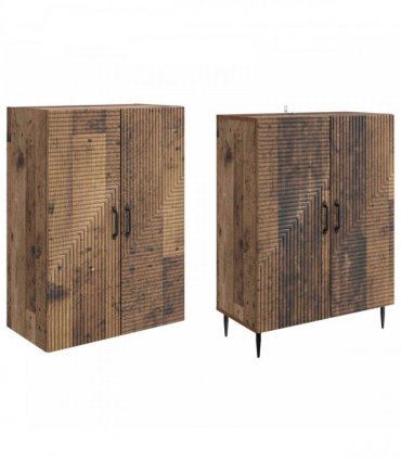 vidaXL Cabinet Set 2 pcs Old Wood Engineered Wood