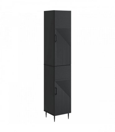 vidaXL Cabinet Set 2 pcs Black Engineered Wood