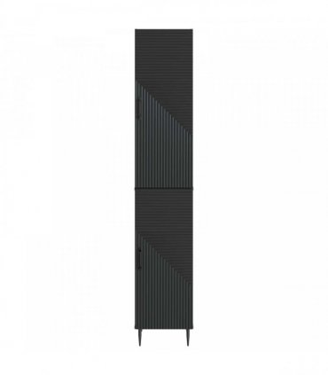 vidaXL Cabinet Set 2 pcs Black Engineered Wood