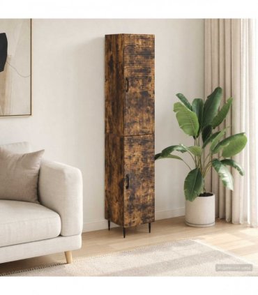 vidaXL Cabinet Set 2 pcs Smoked Oak Engineered Wood