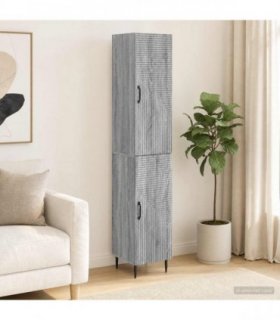 vidaXL Cabinet Set 2 pcs Grey Sonoma Engineered Wood