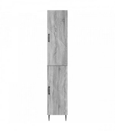 vidaXL Cabinet Set 2 pcs Grey Sonoma Engineered Wood