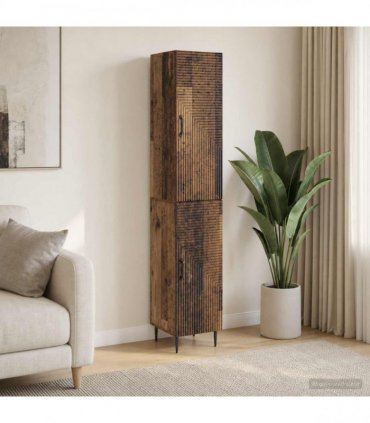 vidaXL Cabinet Set 2 pcs Old Wood Engineered Wood
