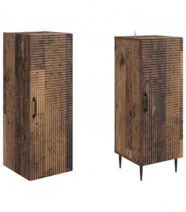 vidaXL Cabinet Set 2 pcs Old Wood Engineered Wood