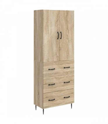 vidaXL Cabinet Set 2 pcs 66 x 34.5 x 90 cm Engineered Wood Sonoma Oak