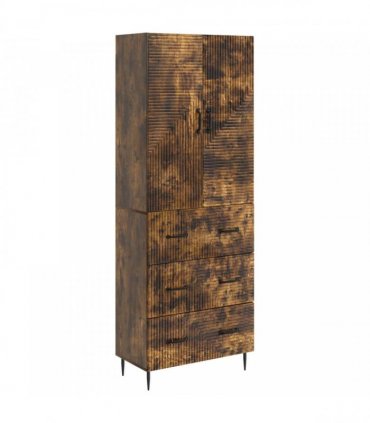 vidaXL Cabinet Set 2 pcs 66 x 34.5 x 90 cm Engineered Wood Smoked Oak