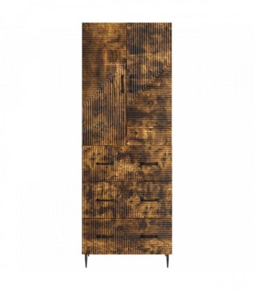 vidaXL Cabinet Set 2 pcs 66 x 34.5 x 90 cm Engineered Wood Smoked Oak