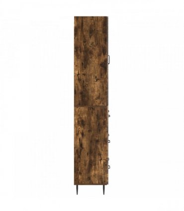 vidaXL Cabinet Set 2 pcs 66 x 34.5 x 90 cm Engineered Wood Smoked Oak