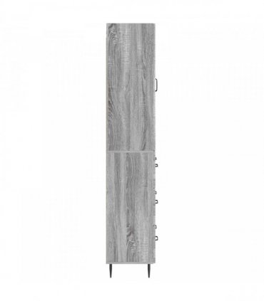 vidaXL Cabinet Set 2 pcs 66 x 34.5 x 90 cm Engineered Wood Grey Sonoma