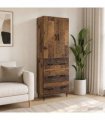 vidaXL Cabinet Set 2 pcs 66 x 34.5 x 90 cm Engineered Wood Old Wood