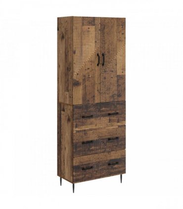 vidaXL Cabinet Set 2 pcs 66 x 34.5 x 90 cm Engineered Wood Old Wood
