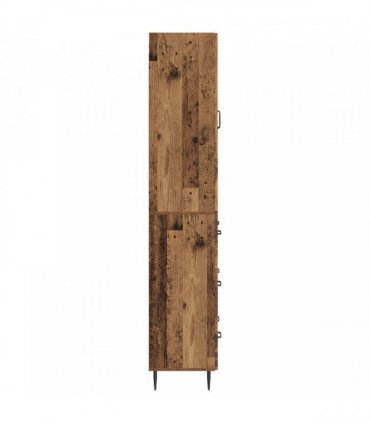 vidaXL Cabinet Set 2 pcs 66 x 34.5 x 90 cm Engineered Wood Old Wood