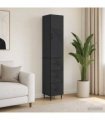 vidaXL Cabinet Set 2 pcs 33 x 34.5 x 90 cm Engineered Wood Black
