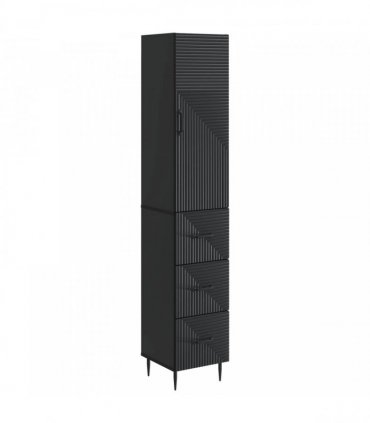 vidaXL Cabinet Set 2 pcs 33 x 34.5 x 90 cm Engineered Wood Black