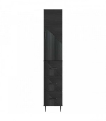 vidaXL Cabinet Set 2 pcs 33 x 34.5 x 90 cm Engineered Wood Black