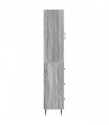 vidaXL Cabinet Set 2 pcs 33 x 34.5 x 90 cm Engineered Wood Grey Sonoma