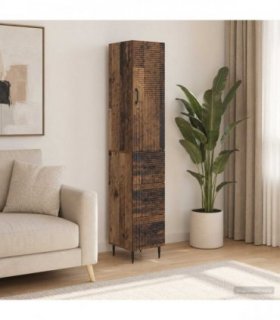vidaXL Cabinet Set 2 pcs 33 x 34.5 x 90 cm Engineered Wood Old Wood