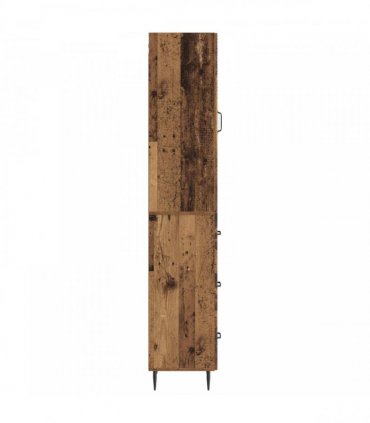 vidaXL Cabinet Set 2 pcs 33 x 34.5 x 90 cm Engineered Wood Old Wood