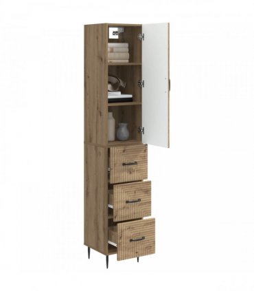 vidaXL Cabinet Set 2 pcs 33 x 34.5 x 90 cm Engineered Wood Artisan Oak
