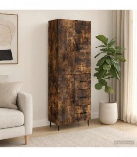 vidaXL Cabinet Set 2 pcs Smoked Oak Engineered Wood