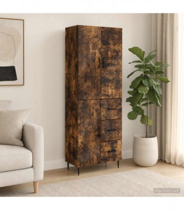 vidaXL Cabinet Set 2 pcs Smoked Oak Engineered Wood