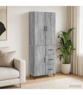 vidaXL Cabinet Set 2 pcs Grey Sonoma Engineered Wood