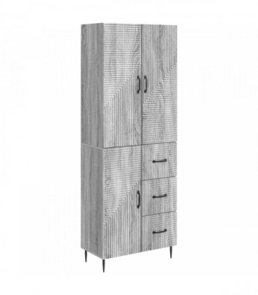 vidaXL Cabinet Set 2 pcs Grey Sonoma Engineered Wood