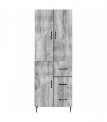 vidaXL Cabinet Set 2 pcs Grey Sonoma Engineered Wood