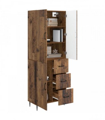 vidaXL Cabinet Set 2 pcs Old Wood Engineered Wood