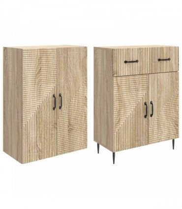 vidaXL Cabinet Set 2 pcs Sonoma Oak Engineered Wood