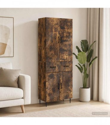 vidaXL Cabinet Set 2 pcs Smoked Oak Engineered Wood