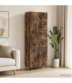 vidaXL Cabinet Set 2 pcs Smoked Oak Engineered Wood