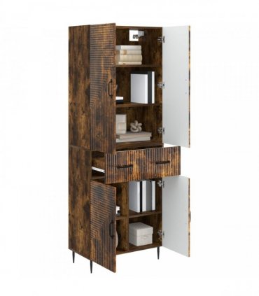 vidaXL Cabinet Set 2 pcs Smoked Oak Engineered Wood