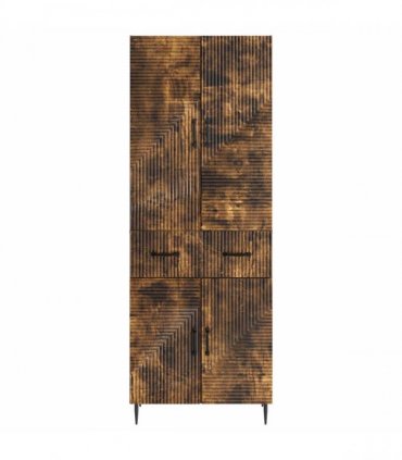 vidaXL Cabinet Set 2 pcs Smoked Oak Engineered Wood