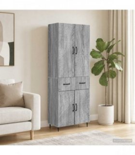 vidaXL Cabinet Set 2 pcs Grey Sonoma Engineered Wood