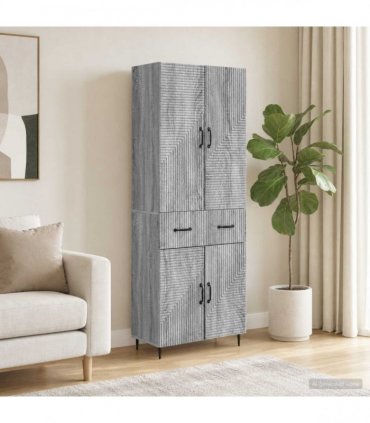 vidaXL Cabinet Set 2 pcs Grey Sonoma Engineered Wood