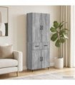 vidaXL Cabinet Set 2 pcs Grey Sonoma Engineered Wood