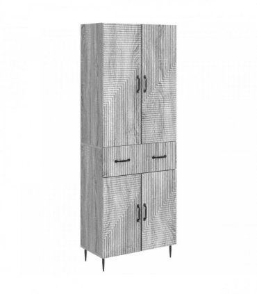 vidaXL Cabinet Set 2 pcs Grey Sonoma Engineered Wood