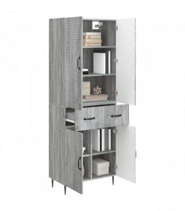vidaXL Cabinet Set 2 pcs Grey Sonoma Engineered Wood