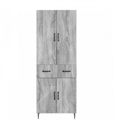 vidaXL Cabinet Set 2 pcs Grey Sonoma Engineered Wood