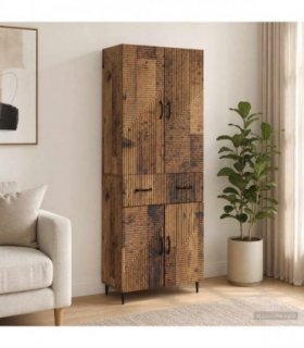 vidaXL Cabinet Set 2 pcs Old Wood Engineered Wood