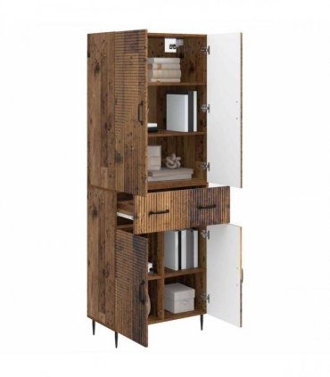 vidaXL Cabinet Set 2 pcs Old Wood Engineered Wood