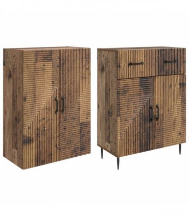 vidaXL Cabinet Set 2 pcs Old Wood Engineered Wood