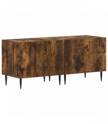 vidaXL 3 Piece LED TV Cabinet Smoked Oak Engineered Wood